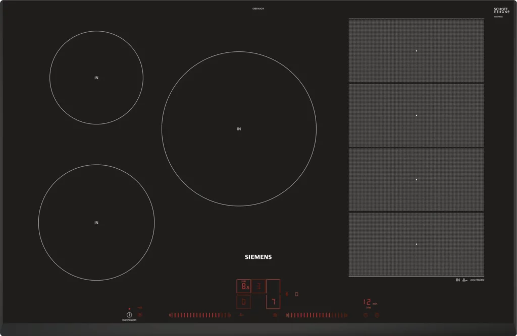 Table à induction Siemens EX851LVC1F noire encastrée